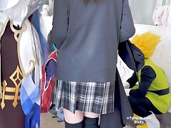 KFC_JK_Uniform_Schoolgirl_Colored_Panties Seductive Japanese Beauties Steamy Bathroom Encounters Unveiled