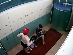 Water_Park_Locker_Room Sensual Japanese Beauty Pleasures Her Hairy Pussy Obediently